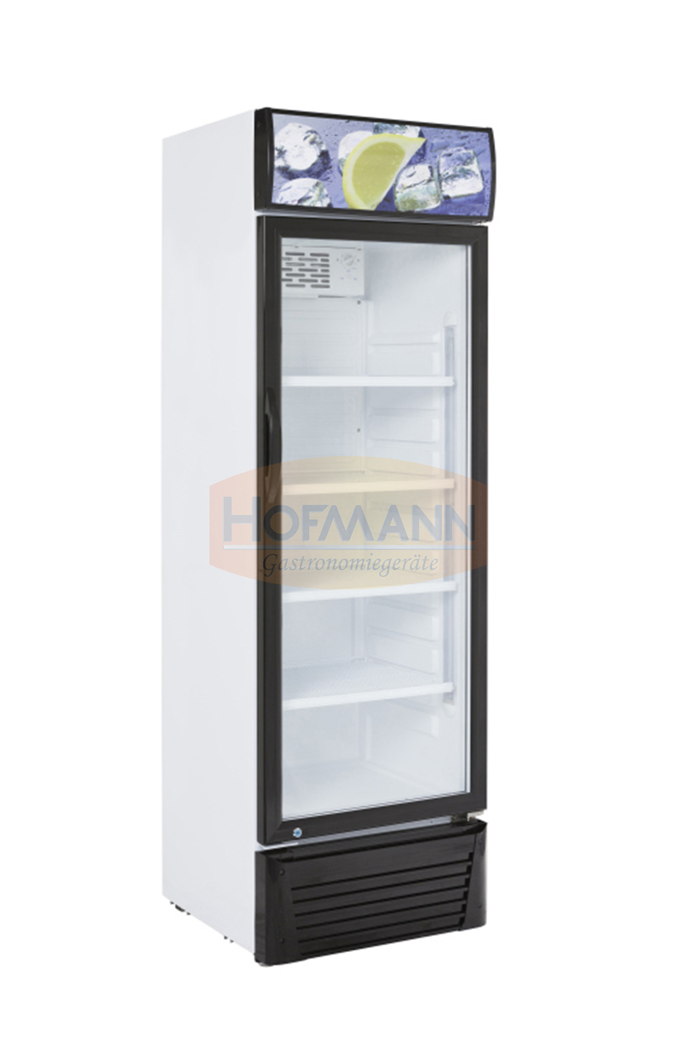 Kühlschrank, Schwarz, 1 Glastür, 600x590x1900 Aktionspaket 6 Stück