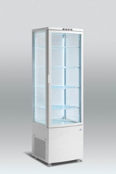 Kühlvitrine, weiß, Motor unten, 0/+12°C, 235 Ltr., 515x485x1690