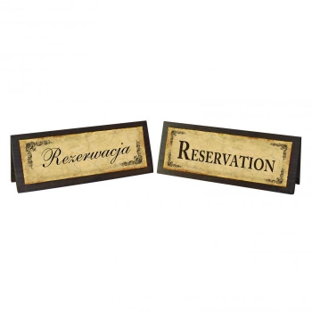 Tischschild "reservation"