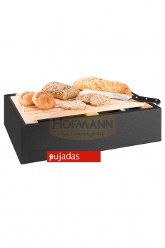 Brot-Buffetplatte: inkl. Holzschneidebrett, 1/1 GN 20 mm, 570x370x145