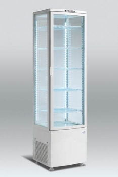 Kühlvitrine, weiß, Motor unten, 0/+12°C, 285 Ltr., 515x485x1895