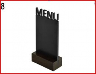 Tischtafel aufsteller form: "menu"