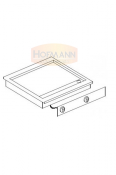 Grillplatte, elektrisch, glatt, 388x516