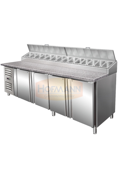 Pizzatisch, 14x 1/3 GN, 2500x850x1080mm