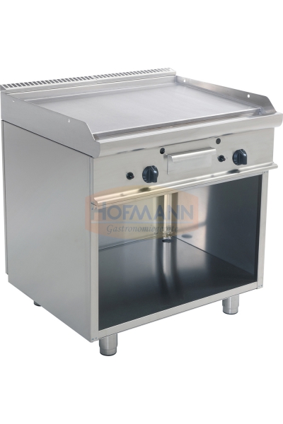 Gas-Grillplatte mit offenem Unterbau, Platte glatt, 800x700x850