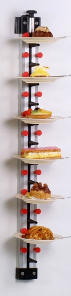 Tellerstapelsystem Wandmodel für 12 Teller 1000