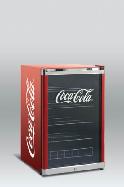 Coca-Cola Kühlschrank, 115 Ltr, 4 Rosten, 4/+12 C, 540x565x840