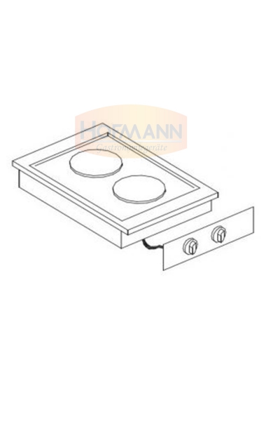 Elektroherd, 2 Platten, 400x557